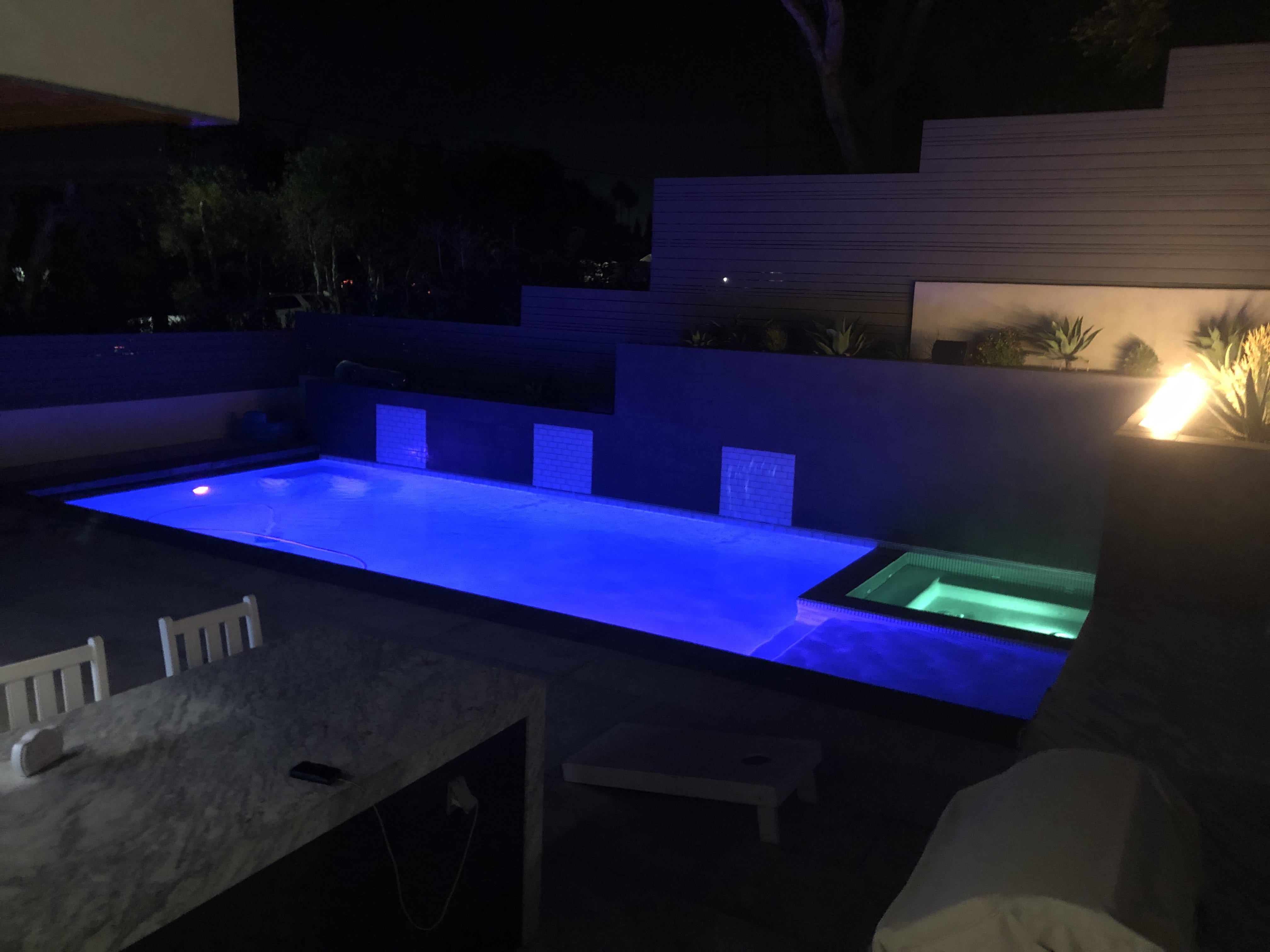 Pool Permit and Jacuzzi with lighting design