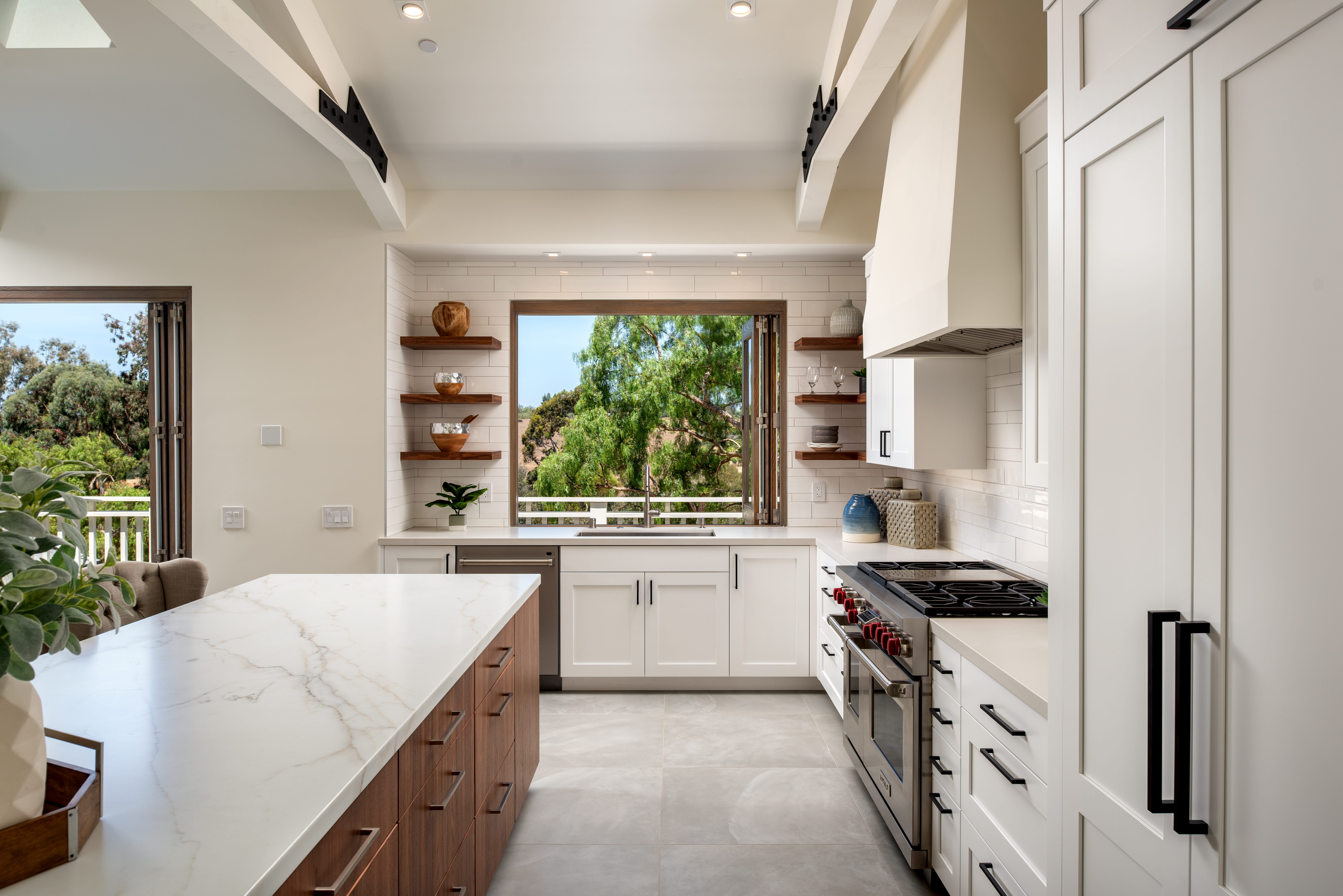 Hardwood flooring and steel stair case design