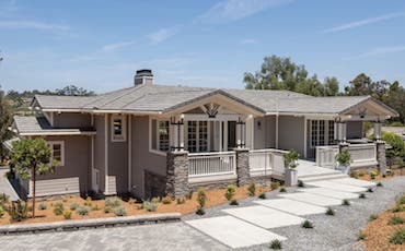 Contemporary Craftsman Style Home Design in Rancho Santa Fe neighborhood of Encinitas